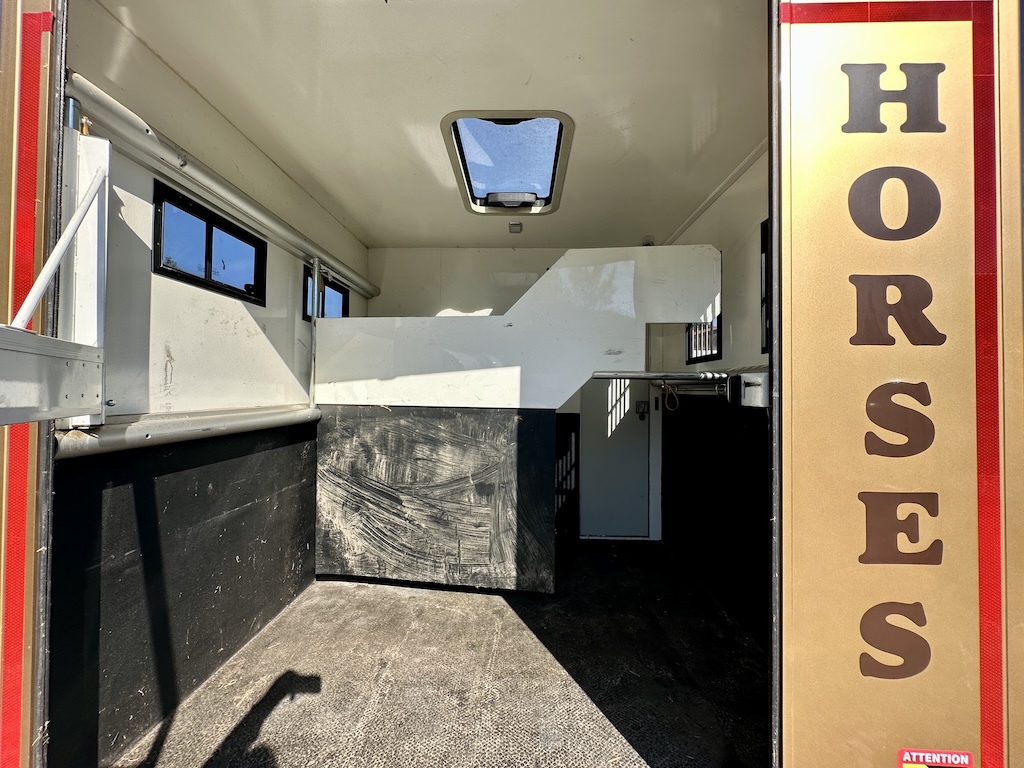 Pferdeanhänger mit Wohnkabine bis zu 2 Pferde Dusche Klima TV LKW