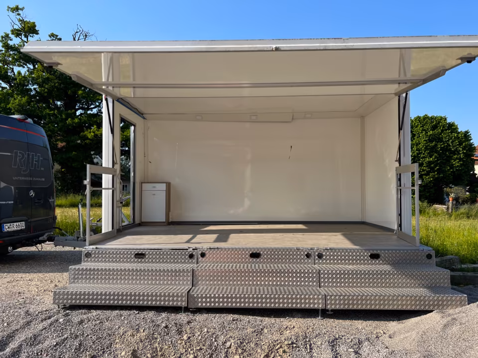 Messeanhänger Steinsberger Promotion Messe Stand klappbar Verkauf