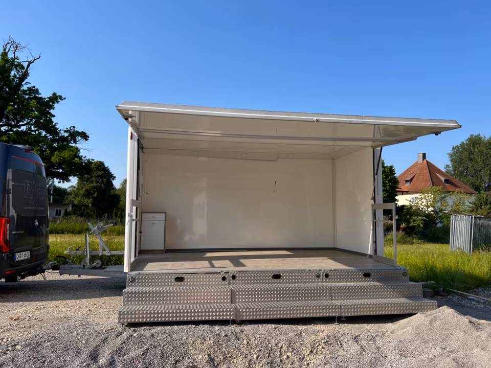 Messeanhänger Steinsberger Promotion Messe Stand klappbar Verkauf