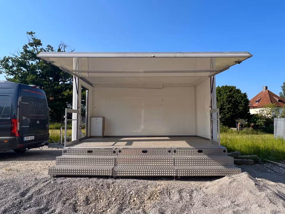 Messeanhänger Steinsberger Promotion Messe Stand klappbar Verkauf