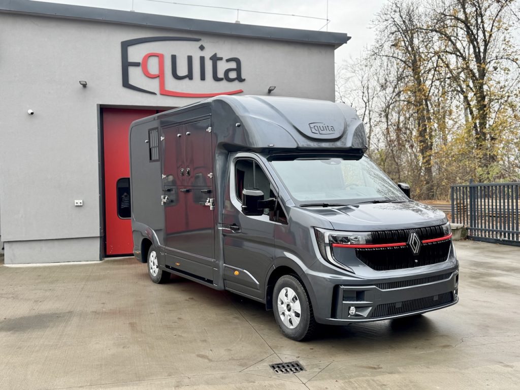 Neues Modell Renault EQUITA 2-Pferdetransporter 3-Sitzer LKW Automatik